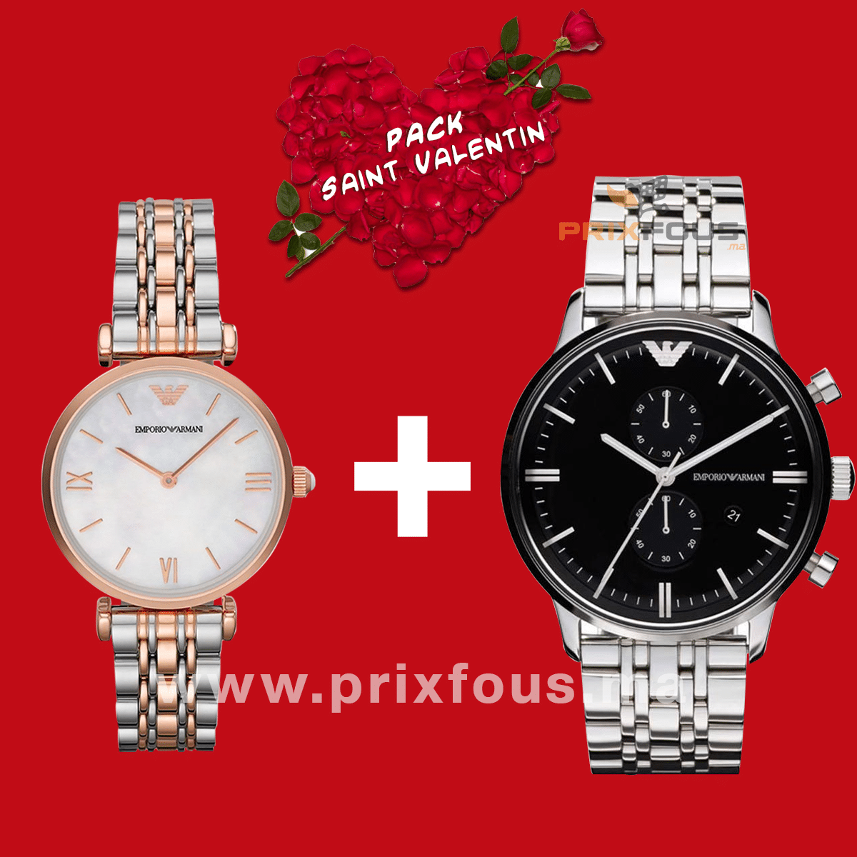 Pack Montres Saint Valentin AR0389 + AR1683