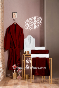 Pack 2 Peignoirs de luxe avec 4 serviettes au maroc