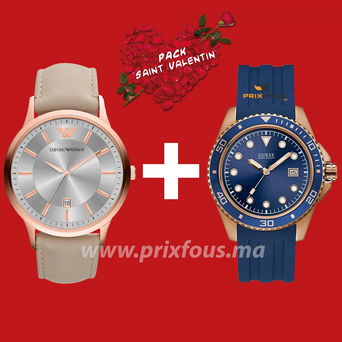 Pack Montres Valentine  W1109G3 + AR9108