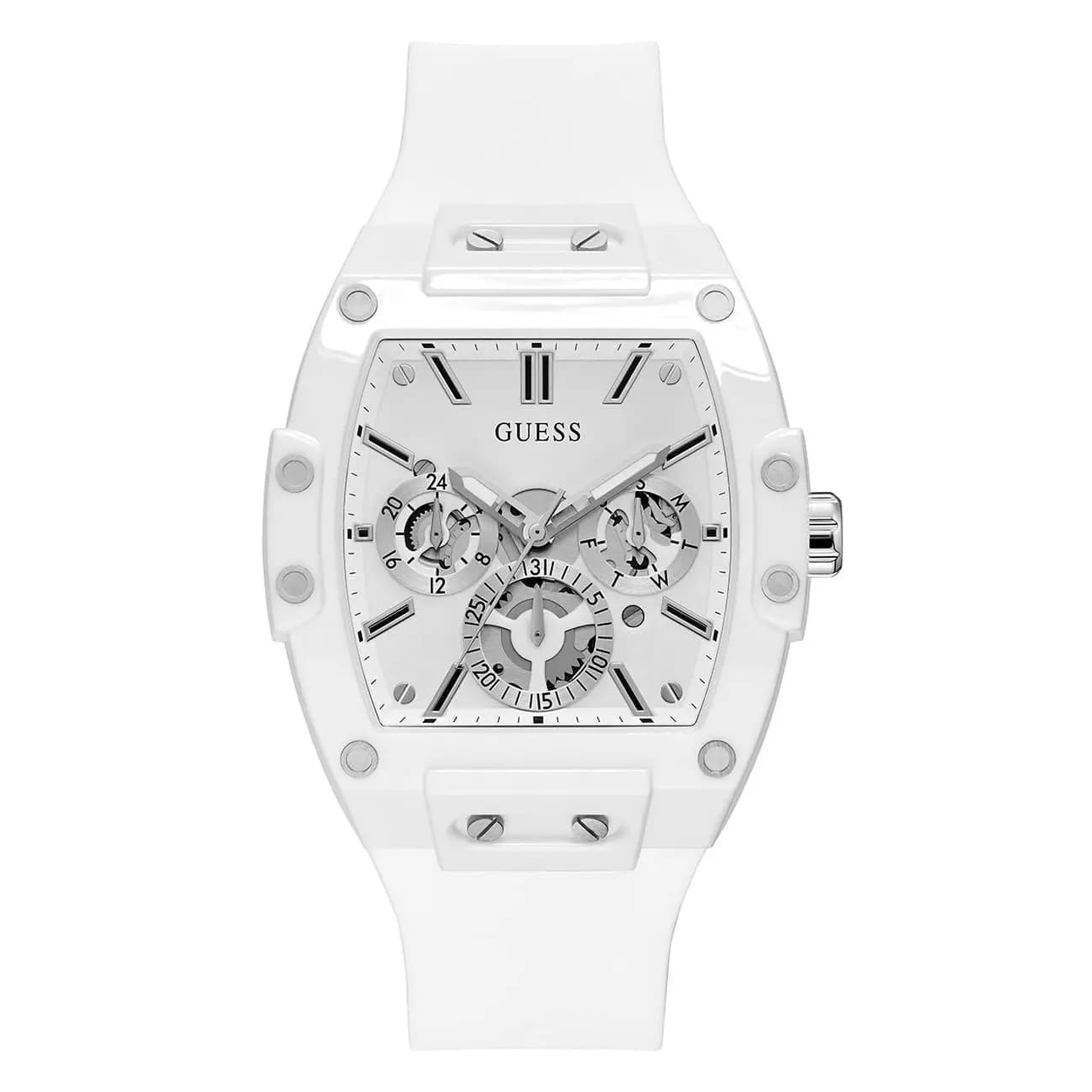 original-gw0203g2-guess-egypt-square-watches-men-white-dial-rubber-strap-quartz-battery-analog-phoenix