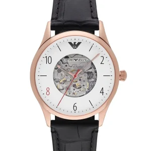 montre-emporio-armani-watch-meccanico-men-white-dial-leather-black-strap-automatic-maroc-casablanca-tanger-fes-marrakech